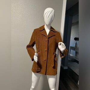 Brown Corduroy Belted Jacket size 36